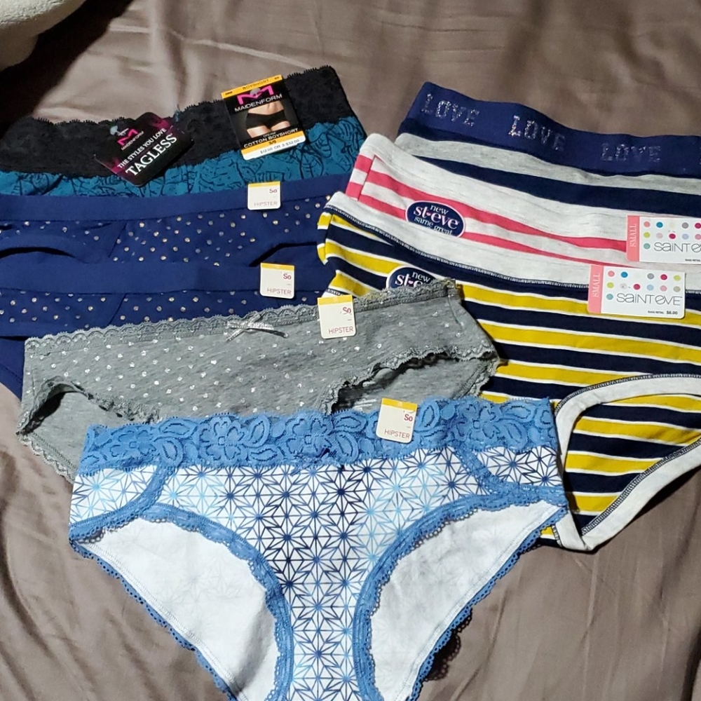 8 pair NWT Kohl's Panties hipster boyshort